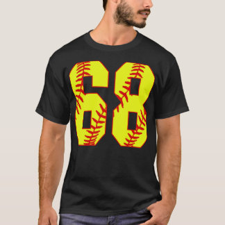 Fastpitch Softball Number 68 68 Softball  Jersey U T-Shirt