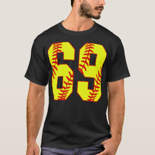 Fastpitch Softball Number 69 69 Softball  Jersey U T-Shirt