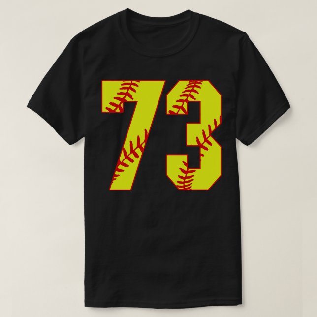 Fastpitch Softball Number 73 73 Softball  Jersey U T-Shirt (Design Front)