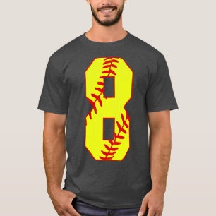 Fastpitch Softball Number 8 8 Softball  Jersey Uni T-Shirt