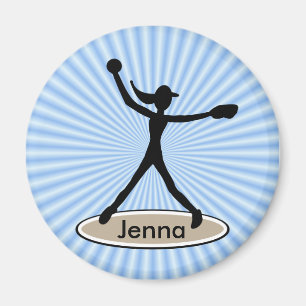 Fastpitch Softball Pitcher Magnet