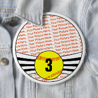 Fastpitch Softball Player Custom Photo and Number