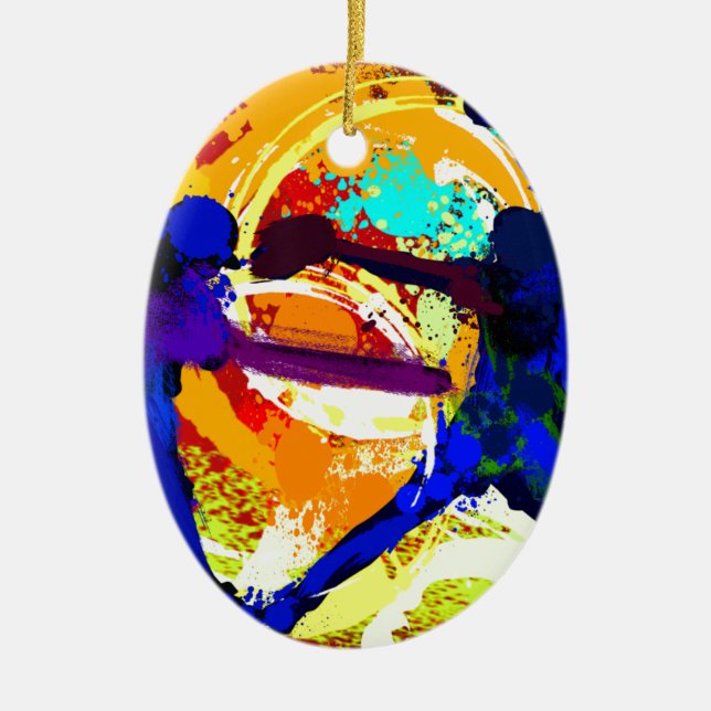 Fastpitch Softball Players Ceramic Tree Decoration (Front)