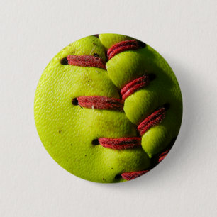 Fastpitch Softball Seam 6 Cm Round Badge