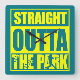 Fastpitch Softball Straight Outta The Park Square Wall Clock