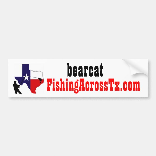 fat%20logo%20#001_AZ, FishingAcrossTx.com, bearcat Bumper Sticker (Front)