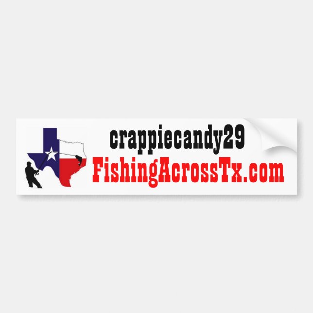 fat%20logo%20#001_AZ, FishingAcrossTx.com, crap... Bumper Sticker (Front)