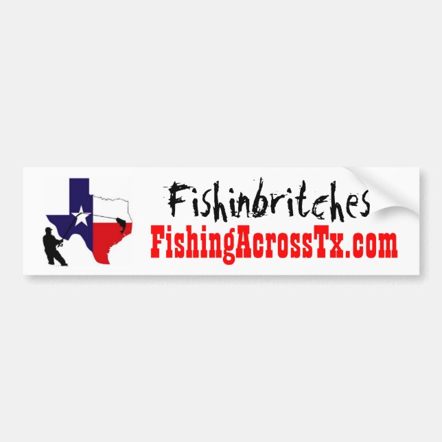 fat%20logo%20#001_AZ, FishingAcrossTx.com, Fish... Bumper Sticker (Front)