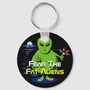 Fat Alien Invasion Key Ring