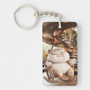 Fat And Sassy Coffee Time Key Ring