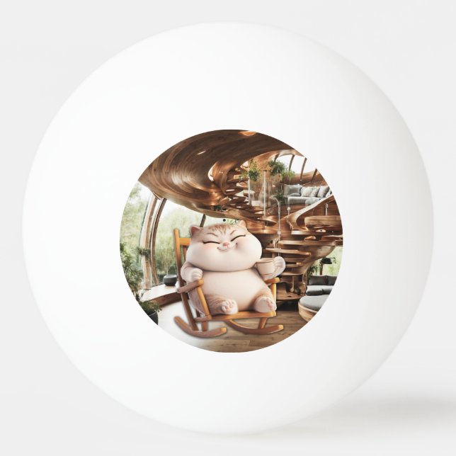 Fat And Sassy Coffee Time Ping Pong Ball (Front)