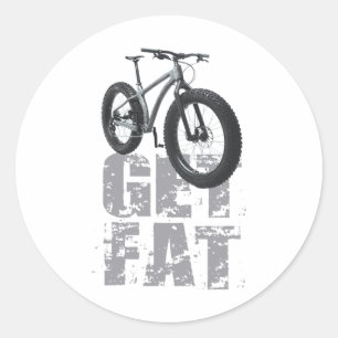 Fat Bike Mountain Biking Gift Classic Round Sticker