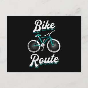 Fat Bike Route Bike Biker MTB Cycling Fatbike Postcard