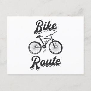 Fat Bike Route Bike Cycling Biker MTB Fatbike Postcard