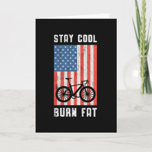 Fat Bike Stay Cool Burn MTB Bike Biker Fatbike Card