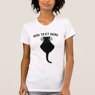 Fat Black Cat Back, edit text T-shirt