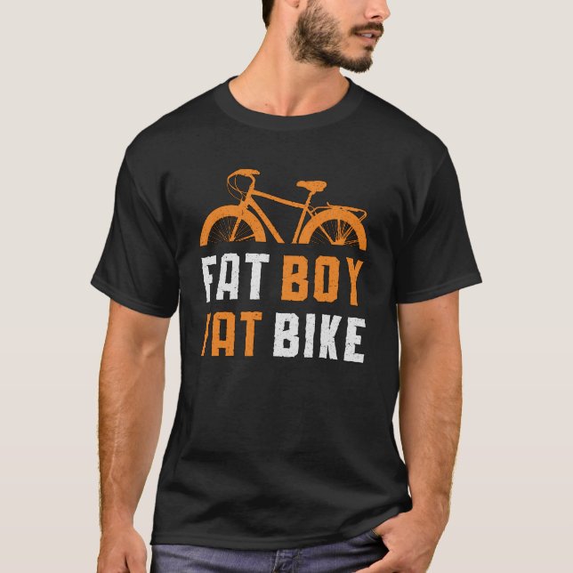 Fat Boy Fat Bike Biker MTB Cycling Biking Fatbike T-Shirt (Front)