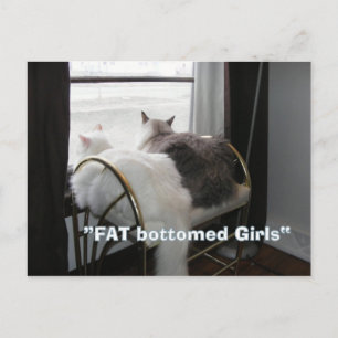 Fat Butt girls postcard