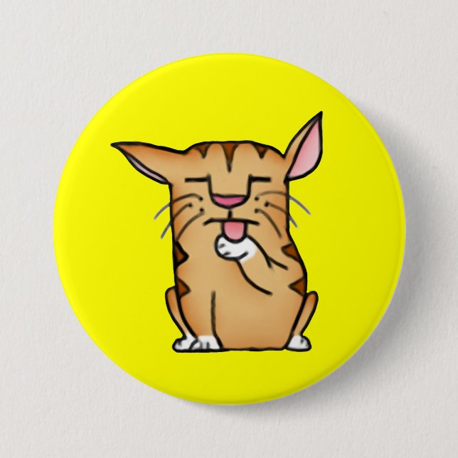 Fat Cat 7.5 Cm Round Badge (Front)