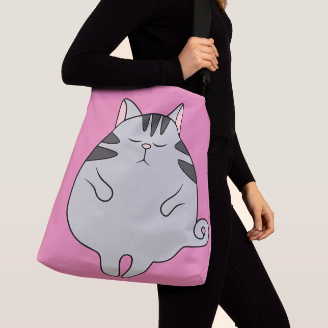 FAT CAT ART CROSS BODY PURSE CROSSBODY BAG (Close Up)