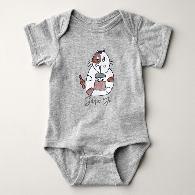 Fat Cat  Baby Bodysuit (Front)
