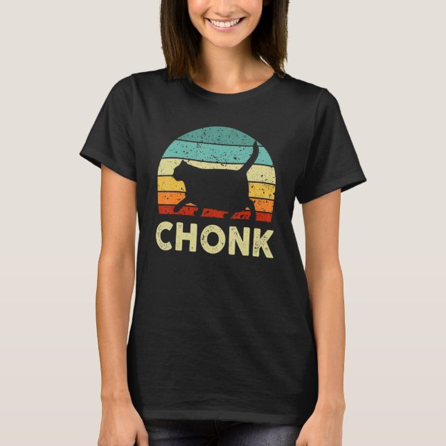 Fat Cat Chonk Meme   Parody Random T-Shirt (Front)
