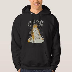 Fat Cat Chonk Scale Chonky Chubby Kitten Sarcasm M Hoodie