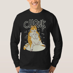 Fat Cat Chonk Scale Chonky Chubby Kitten Sarcasm M T-Shirt