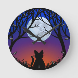 Fat Cat Clock Cute Cat Lover Wall Clocks & Decor