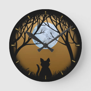 Fat Cat Clock Cute Cat Lover Wall Clocks & Decor