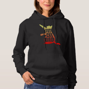 Fat Cat Dad  Father's Day Chubby Chonk Daddy Hoodie