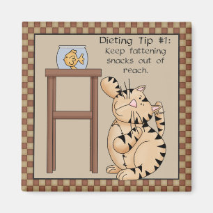 Fat Cat Dieting Tip #1 - Fridge Magnet