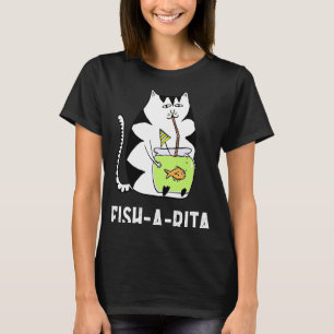 Fat Cat Drinking A Fish Bowl Drinking T-Shirt