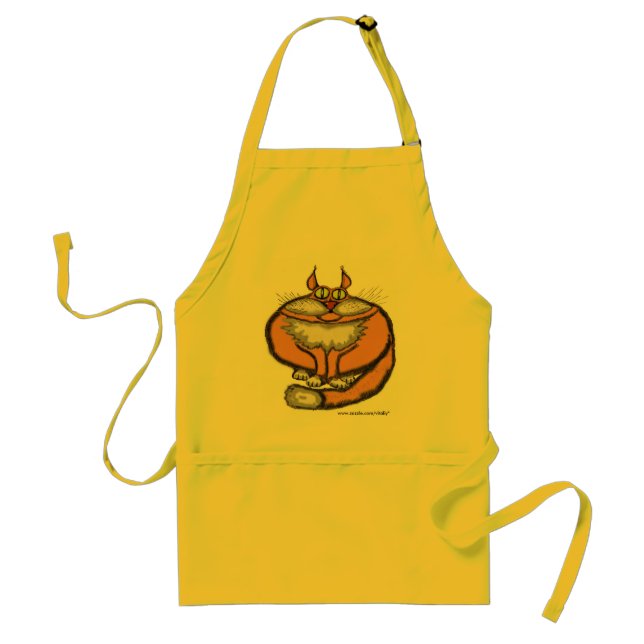 Fat cat funny apron design (Front)