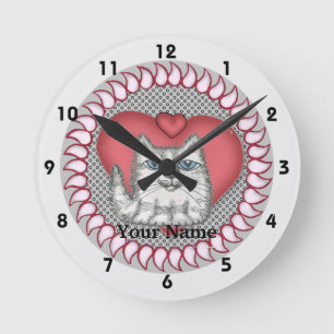 Fat Cat Heart clock