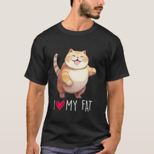 Fat Cat I Love My Fat Cat Kitty Pet Lover Funny T-Shirt