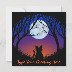 Fat Cat Invitations Personalised Halloween Cards