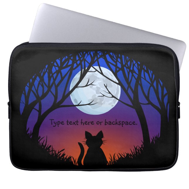 Fat Cat Laptop Sleeve Personalise Cat Lover Case (Front)