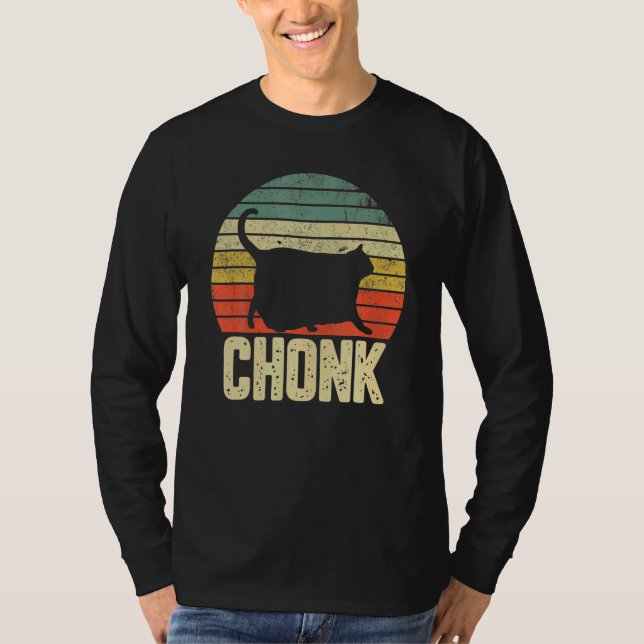 Fat Cat Meme Chonk Cat T-Shirt (Front)
