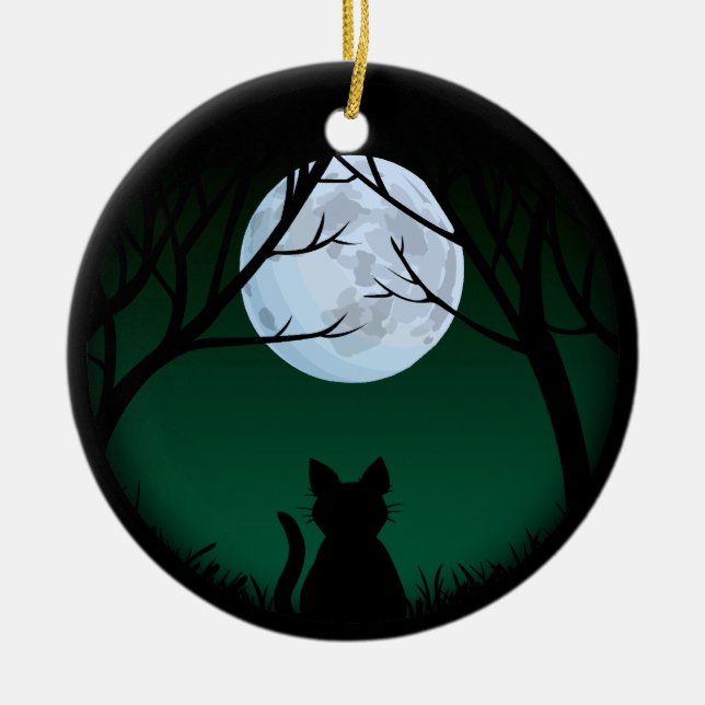 Fat Cat Ornament Personalised Cat Decoration Gift (Front)