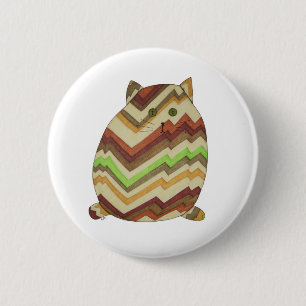 Fat Cat Pinback Button