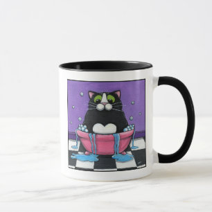 Fat Cat Takes A Bath - Cat Mug