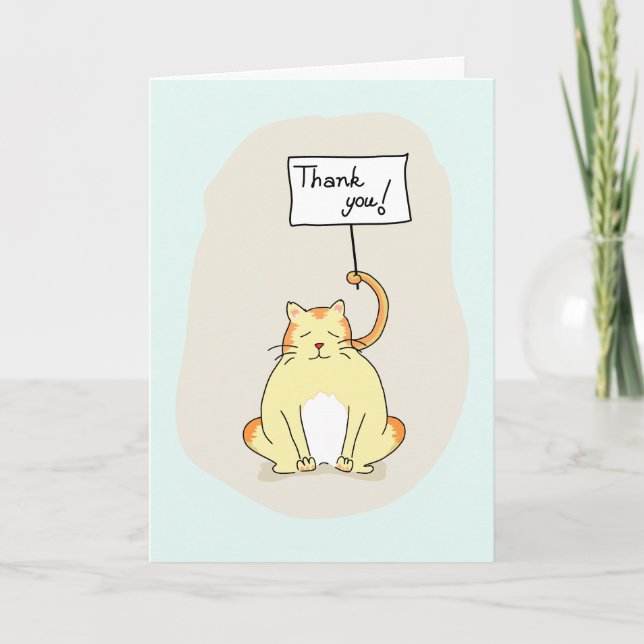 Fat Cat Thank You card (Front)
