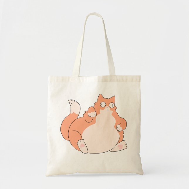 Fat Cat Tote Bag (Front)
