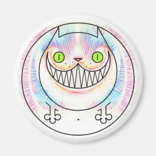 Fat Cat with a Cheshire Cat Grin Magnet