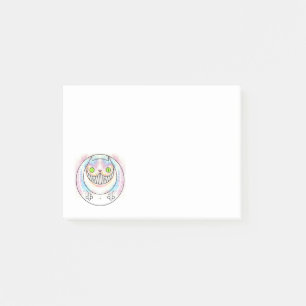 Fat Cat with a Cheshire Cat Grin Post-It Notes