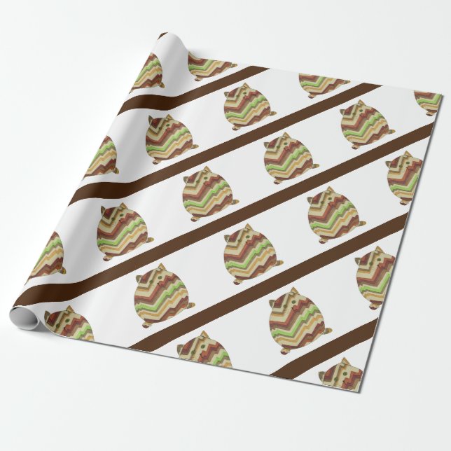 Fat Cat Wrapping Paper (Unrolled)