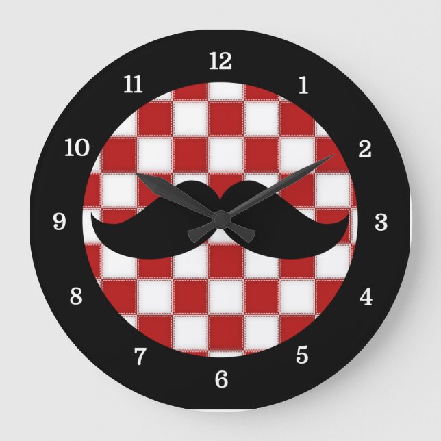 Fat Chef Moustache Clock (Front)