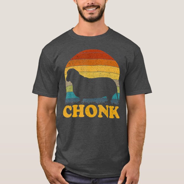 Fat Dog Chonk Meme  Funny Retro Meme Dog Mum T-Shirt (Front)