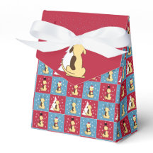 Fat Dog Christmas favour tent box